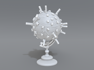 cartoon earth 3D Druckmodell