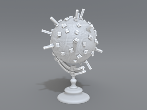 cartoon earth 3D Druckmodell