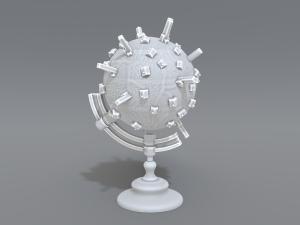 cartoon earth 3D Druckmodell