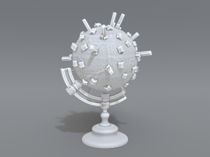 cartoon earth 3D Druckmodell