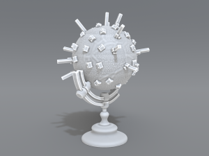 cartoon earth 3D Druckmodell