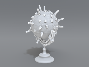 cartoon earth 3D Druckmodell