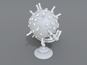 cartoon earth 3D Druckmodell