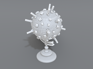 cartoon earth 3D Druckmodell