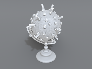 cartoon earth 3D Druckmodell