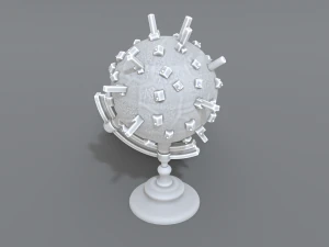 cartoon earth 3D Print Model