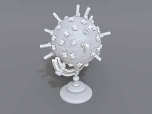 cartoon earth 3D Druckmodell