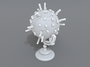 cartoon earth 3D Druckmodell