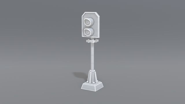 railway signal 3D Принт Модель .c4d .max .obj .3ds .fbx .stl .blend 