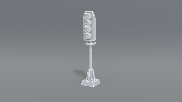 railway signal 3D-printmodel .c4d .max .obj .3ds .fbx .stl .blend 