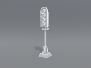 railway signal 3D Baskı Modeli