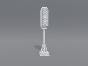 railway signal 3D-printmodel