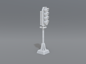 railway signal 3D-printmodel