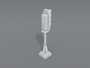 railway signal 3D-printmodel