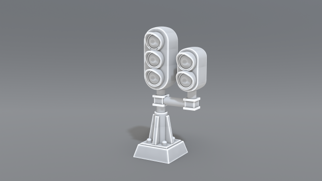 railway signal Modelo de Impressão 3D .c4d .max .obj .3ds .fbx .stl .blend 