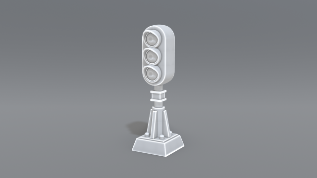 railway signal 3D प्रिंट मॉडल .c4d .max .obj .3ds .fbx .stl .blend 