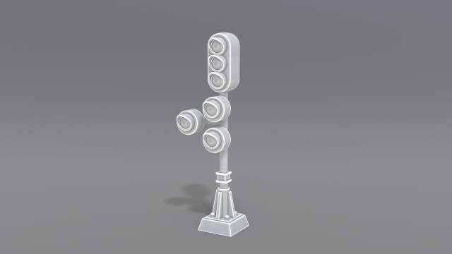 railway signal 3D Принт Модель .c4d .max .obj .3ds .fbx .stl .blend 