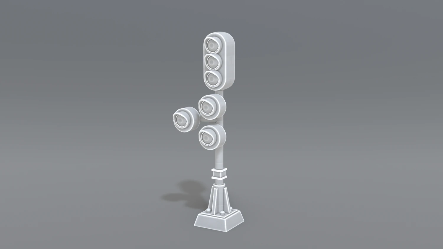 railway signal 3D Print Model .c4d .max .obj .3ds .fbx .stl .blend 