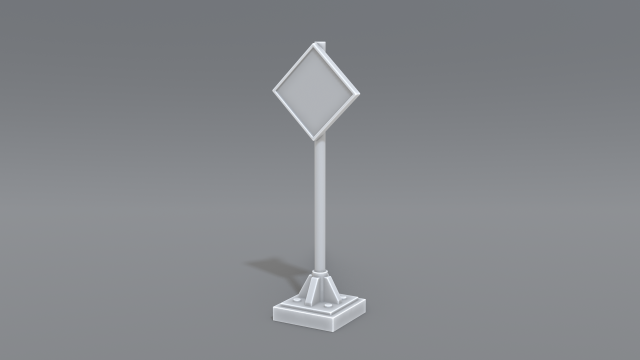 road signs 3D-printmodel .c4d .max .obj .3ds .fbx .stl .blend 