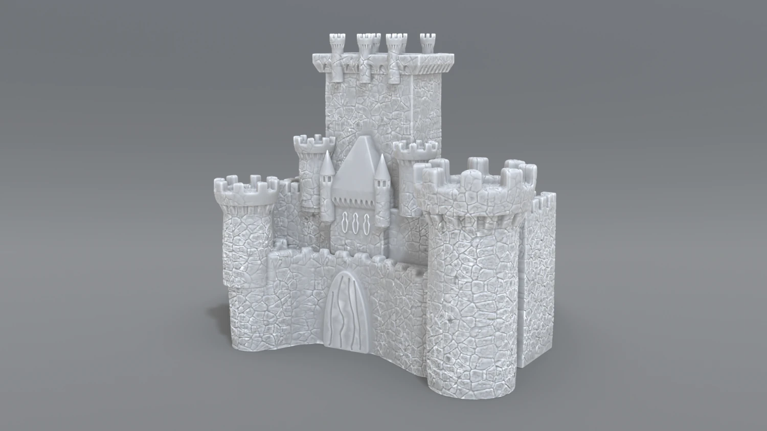 castle 3D Print Model .c4d .max .obj .3ds .fbx .stl .blend 