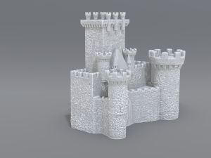 castle Model Cetak 3D
