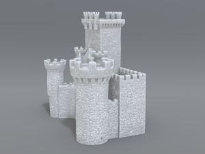 castle Model Cetak 3D