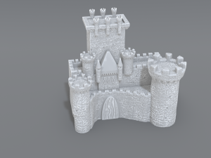 castle Model Cetak 3D