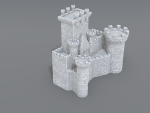 castle Model Cetak 3D