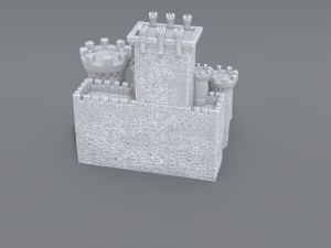 castle Model Cetak 3D