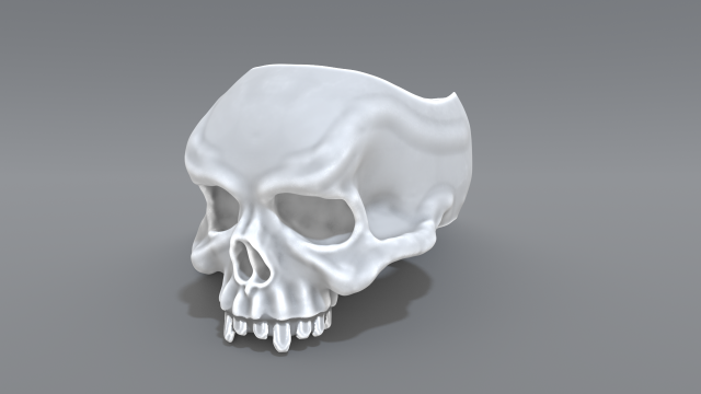 ring scull 3D Print Model .c4d .max .obj .3ds .fbx .stl .blend