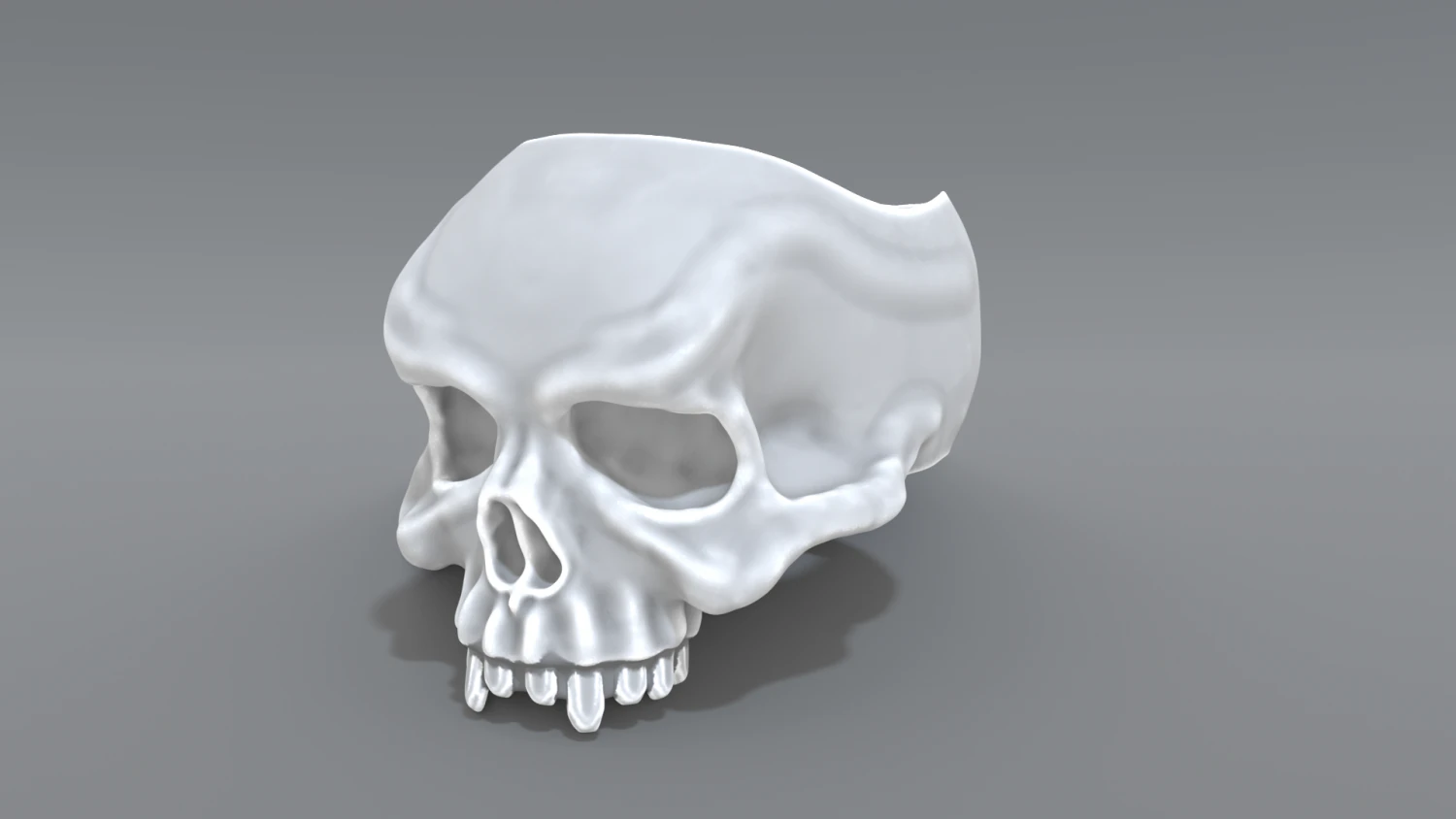 ring scull 3D Print Model .c4d .max .obj .3ds .fbx .stl .blend
