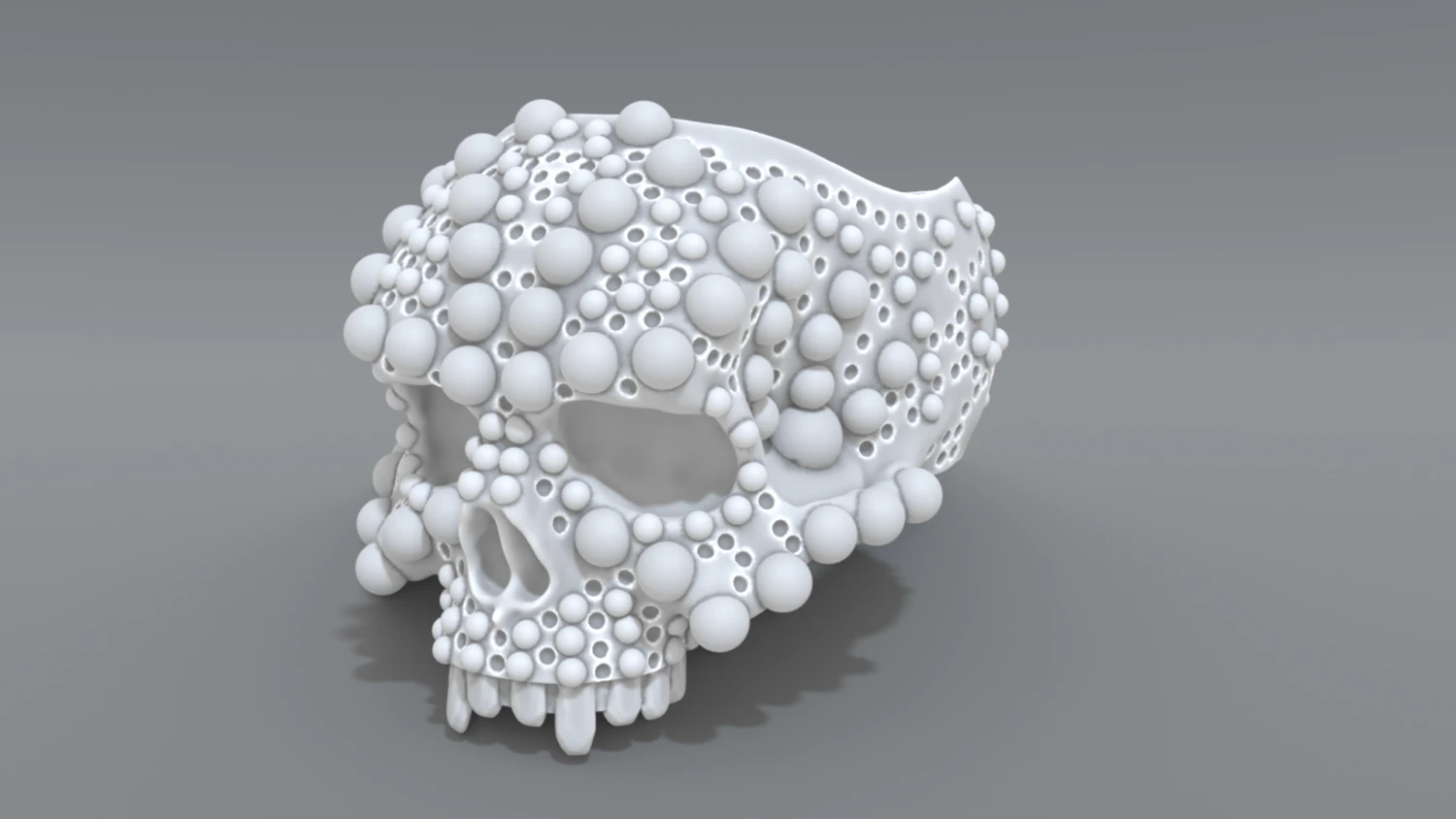 ring scull 3D Print Model .c4d .max .obj .3ds .fbx .stl .blend
