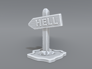 medieval road sign 3D Print Model
