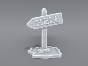 medieval road sign 3D Print Model