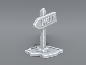 medieval road sign 3D Print Model