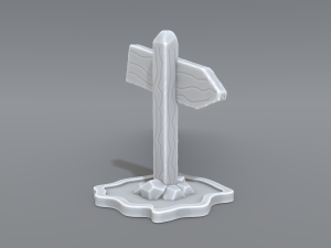 medieval road sign 3D Print Model