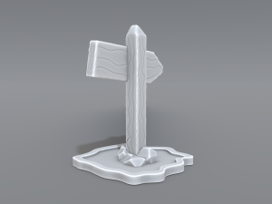medieval road sign 3D Print Model
