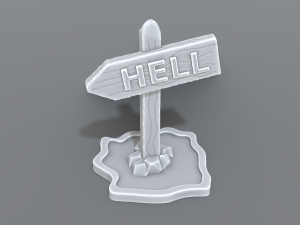 medieval road sign 3D Print Model