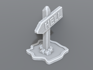 medieval road sign 3D Print Model