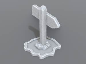medieval road sign 3D Print Model