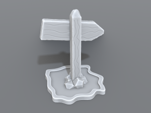 medieval road sign 3D Print Model