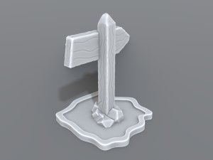 medieval road sign 3D Print Model