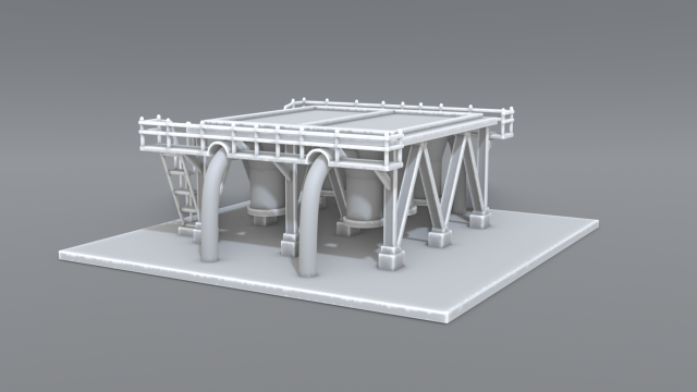 industrial tank 3D Print Model .c4d .max .obj .3ds .fbx .stl .blend 