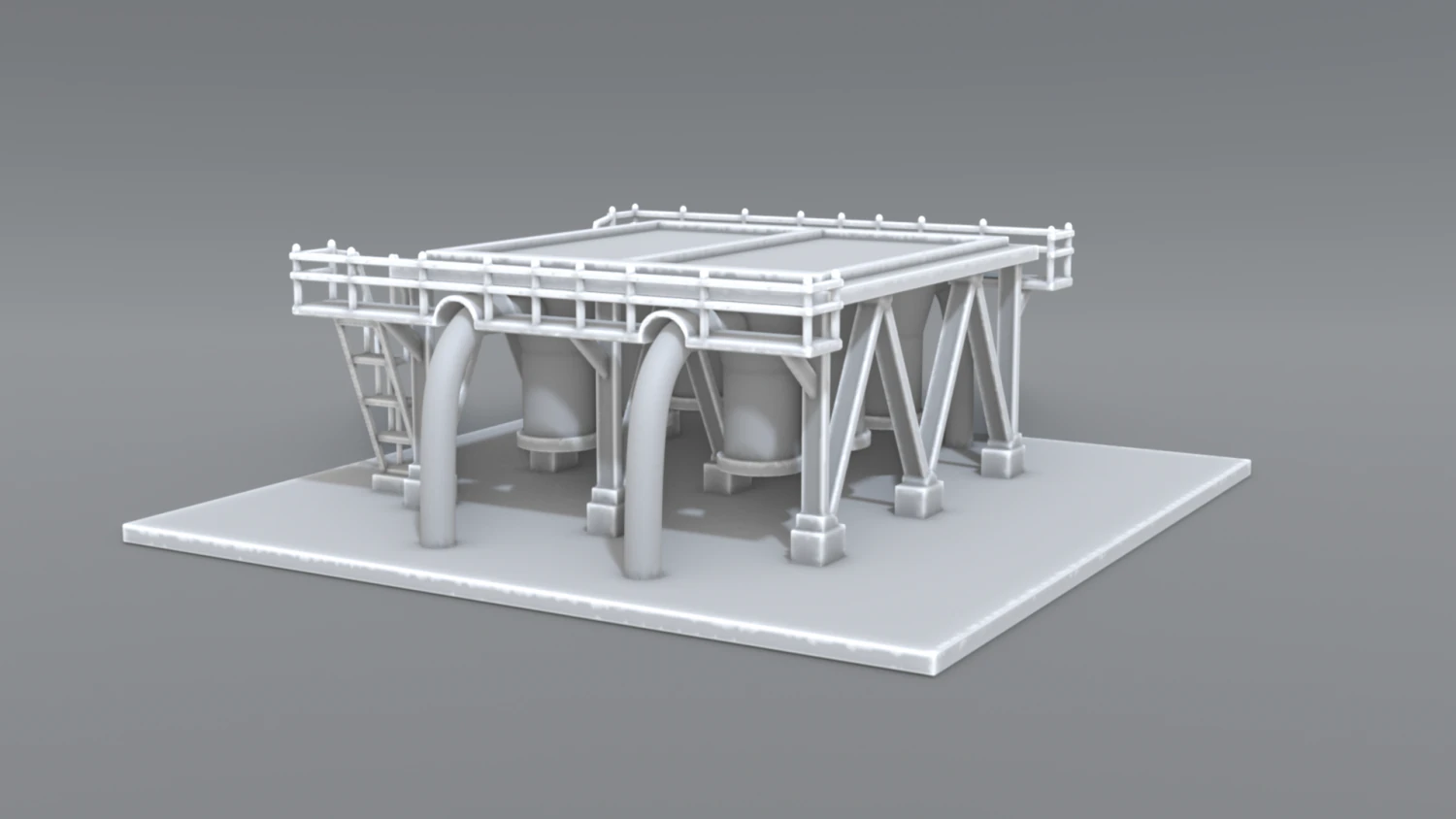 industrial tank 3D Print Model .c4d .max .obj .3ds .fbx .stl .blend