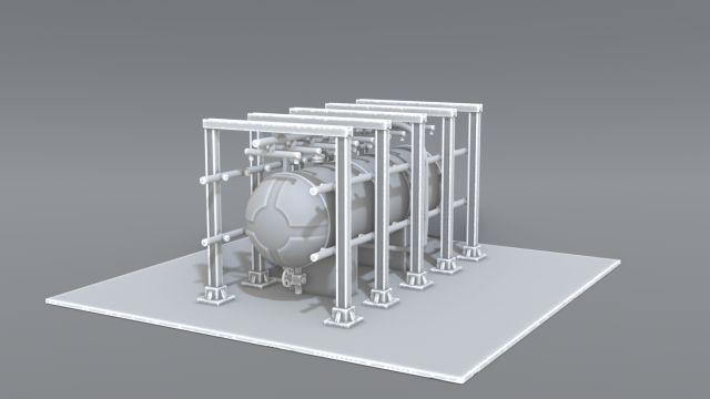 industrial tank 3D printmodel .c4d .max .obj .3ds .fbx .stl .blend