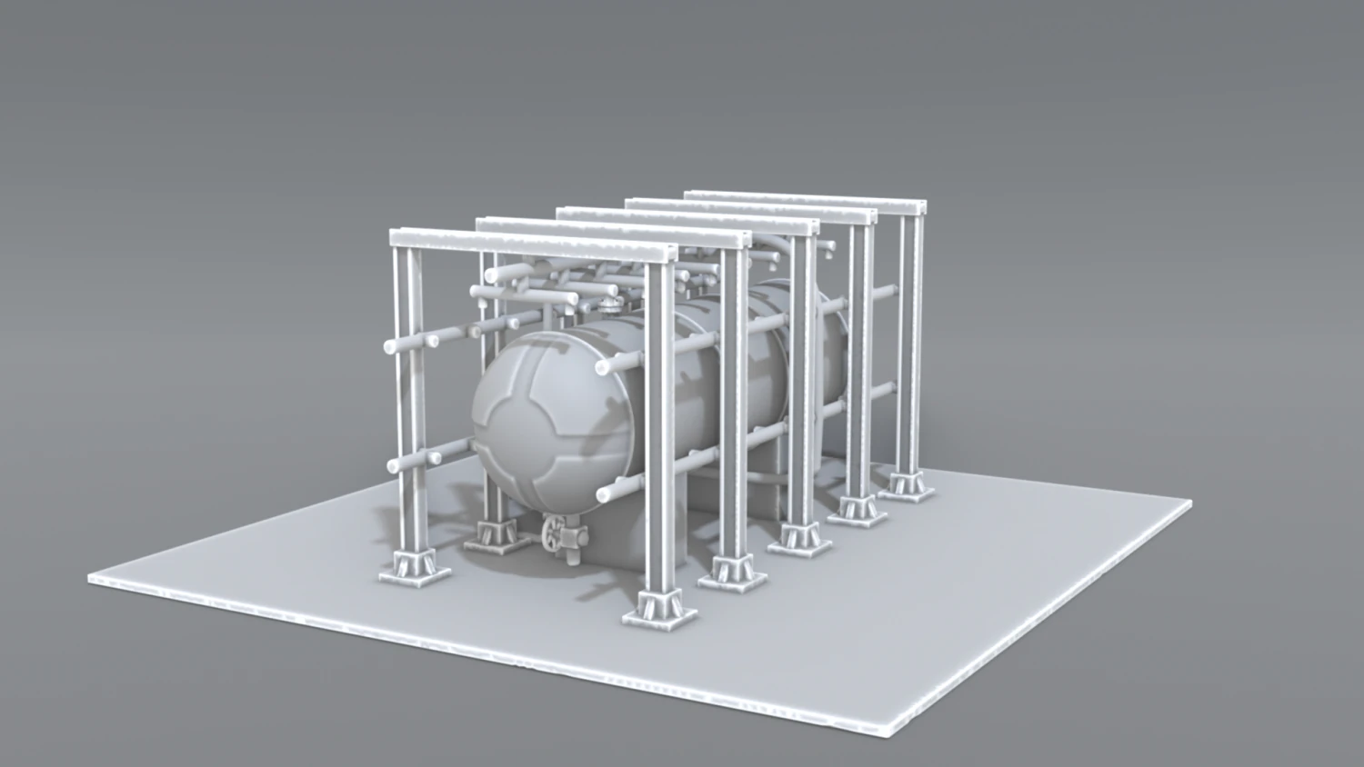 industrial tank 3D Print Model .c4d .max .obj .3ds .fbx .stl .blend 