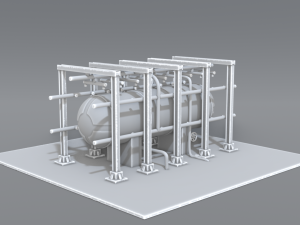 industrial tank 3Dプリントモデル