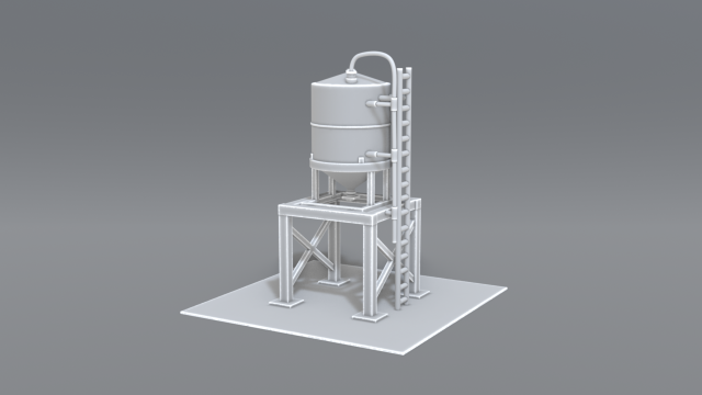 industrial tank Modelo de Impressão 3D .c4d .max .obj .3ds .fbx .stl .blend 