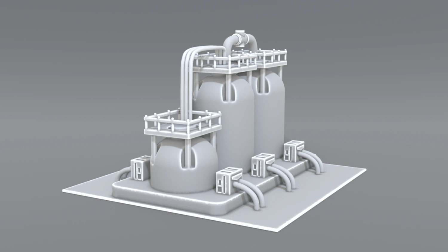 industrial tank 3D Print Model .c4d .max .obj .3ds .fbx .stl .blend