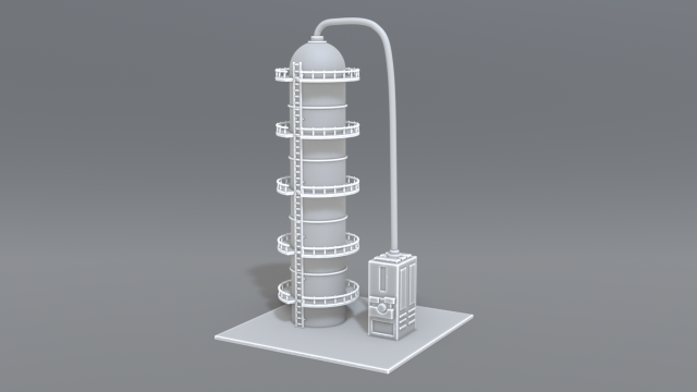 industrial tank 3D Принт Модель .c4d .max .obj .3ds .fbx .stl .blend 